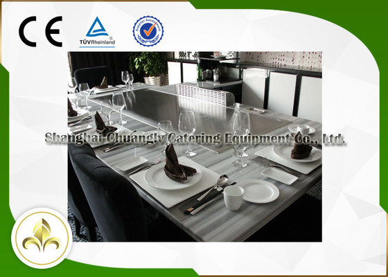 comprare Purificatore di scarico 8 posti Teppanyaki Grill Table Ristorante giapponese Grill Table online manufacture