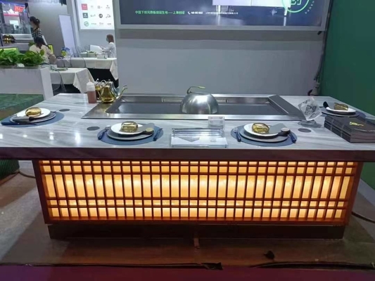 comprare Tabella commerciale della griglia di Teppanyaki dell'acciaio legato con il purificatore elettrostatico del vapore online manufacture