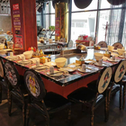 8 - 10 Seats Japanese Restaurant Teppanyaki Grill Table Rectangle Shape