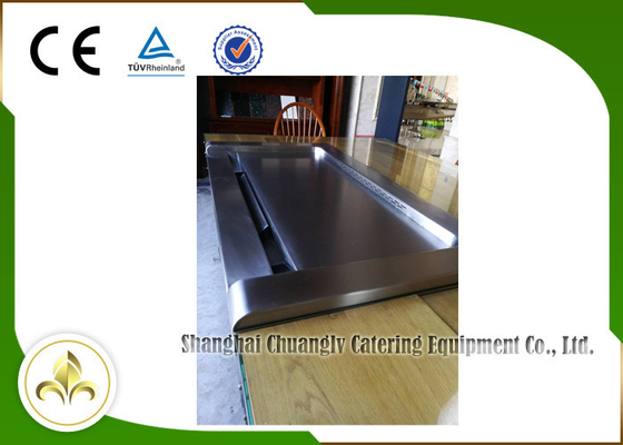 comprare Giù i sedili elettrici della tabella 7 della griglia di Teppanyaki di Front Air Supply di esaurimento del vapore di rettangolo incavato della presa d'aria online manufacture