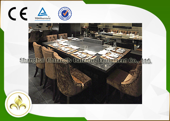 7 certificazione del CE ISO9001 di configurazione di base della Tabella della griglia di Teppanyaki di induzione elettrica di Seat
