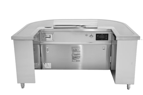 Fume Down Scarico 10/12 posti Tavolo Teppanyaki con tubo elettrico a volta ad arco