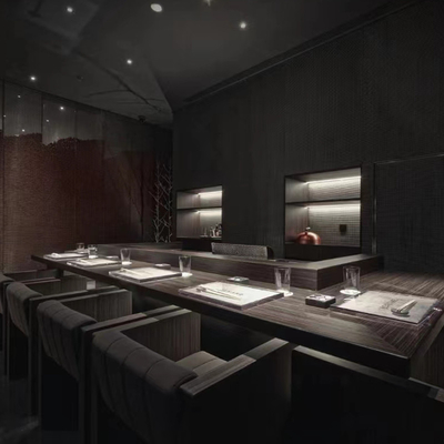 8 - 10 posti Ristorante giapponese Teppanyaki Grill Tavolo di forma rettangolare