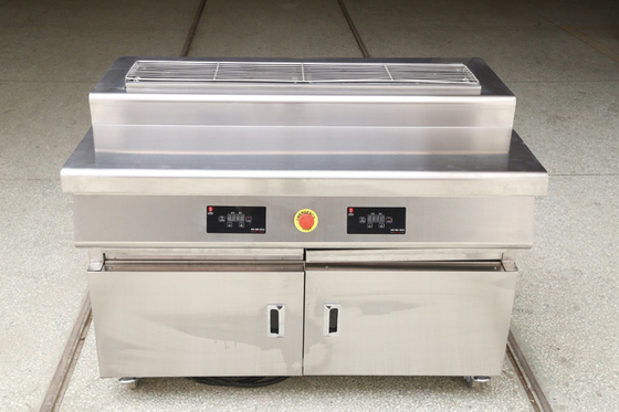 i crostacei commerciali della bistecca di kebab della griglia del barbecue del riscaldamento elettrico lungo della metropolitana di 1.2m non grigliano fumo