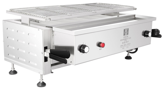 Il barbecue commerciale di altezza del piano d'appoggio dei crostacei di kebab regolabile dell'hot dog griglia il riscaldamento elettrico