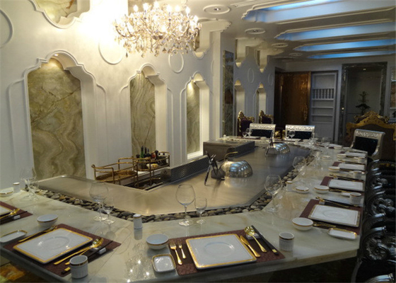 Tabella della griglia di acciaio inossidabile & della lega Teppanyaki per l'automobile di buffet
