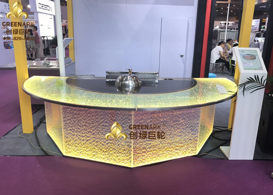Griglia semi- della Tabella di Teppanyaki del cerchio di induzione commerciale con il sistema di purificazione