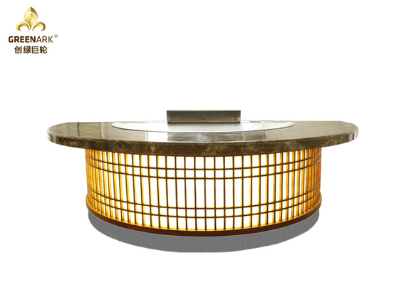 Grill in acciaio inossidabile Grill Teppanyaki Tavolo pannello di controllo intelligente, semicerchio attrezzature da cucina commerciali