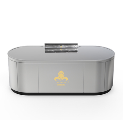 Tavolo di griglia Teppanyaki ovale può essere personalizzato in dimensioni e metodo di scarico di fumo (secondo le esigenze)hibachi griglia