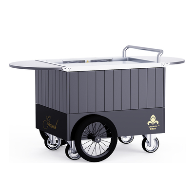 nero Mobile Teppanyaki Grill Durable per oltre 20 anni Food grade board Hibachi Grill Table