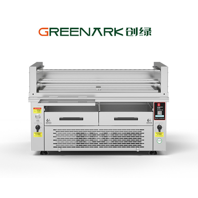 Grill commerciale a 800°C. Disegno a due zone di scottatura e risparmio di spazio.