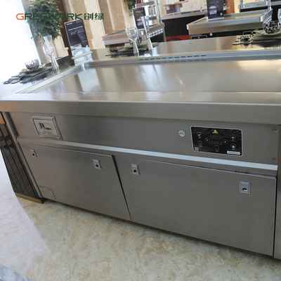 Tavolo da griglia Teppanyaki 20mm Top in acciaio con certificazione CE ISO dalla fabbrica cinese