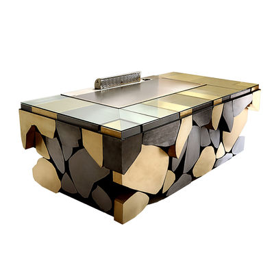 7-10 Seats Commercial Teppanyaki Grill Table with 8000W Power and 220-240V/380V for Restaurants