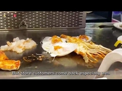 Tabella della griglia di Teppanyaki dell'acciaio del ristorante 380V Satinless